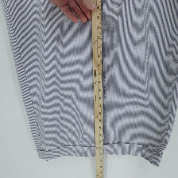 Brook Brothers Pants Mens 38X28 Blue Striped Seersucker Preppy Nautical Yacht - Picture 5 of 10